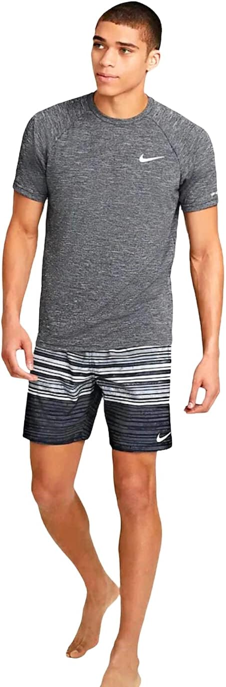 Nike Men's Dri-FIT UPF 40+ Hydroguard Swim Tee Rash Guard Short Sleeve - Image 2