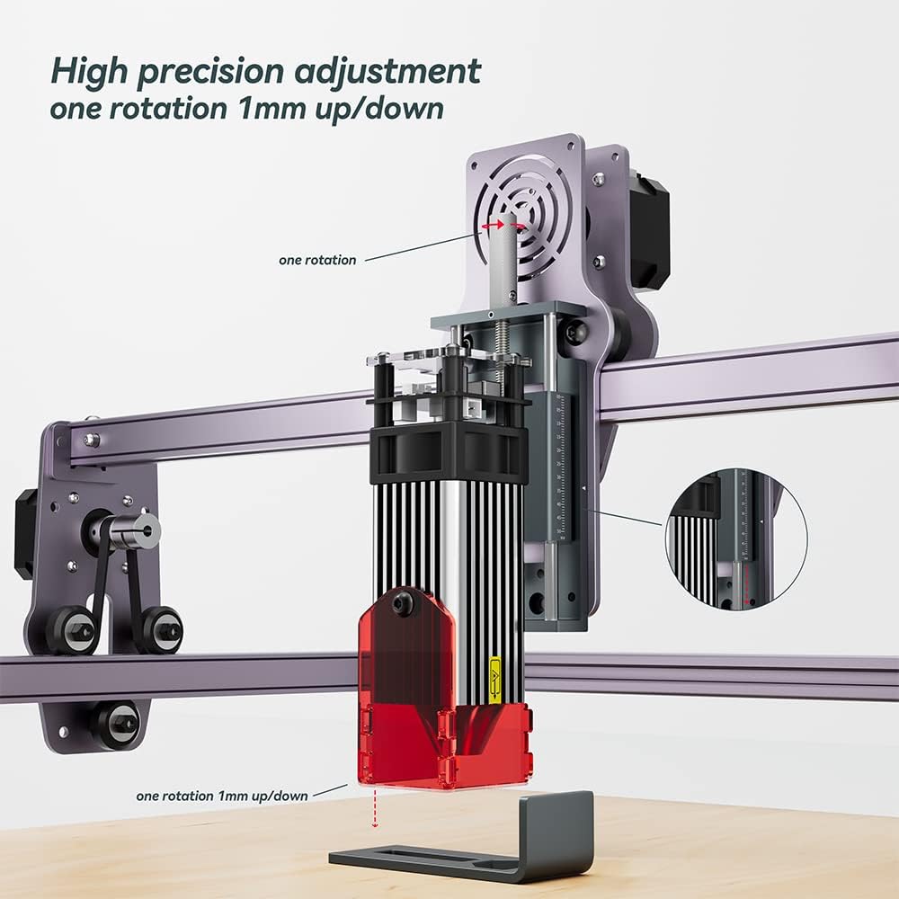 JQlabeit L1 Z-Axis Sliding Height Elevator,Precise Z-Axis Focusing Adjuster for All Series Atomstack Laser Engraving Machines