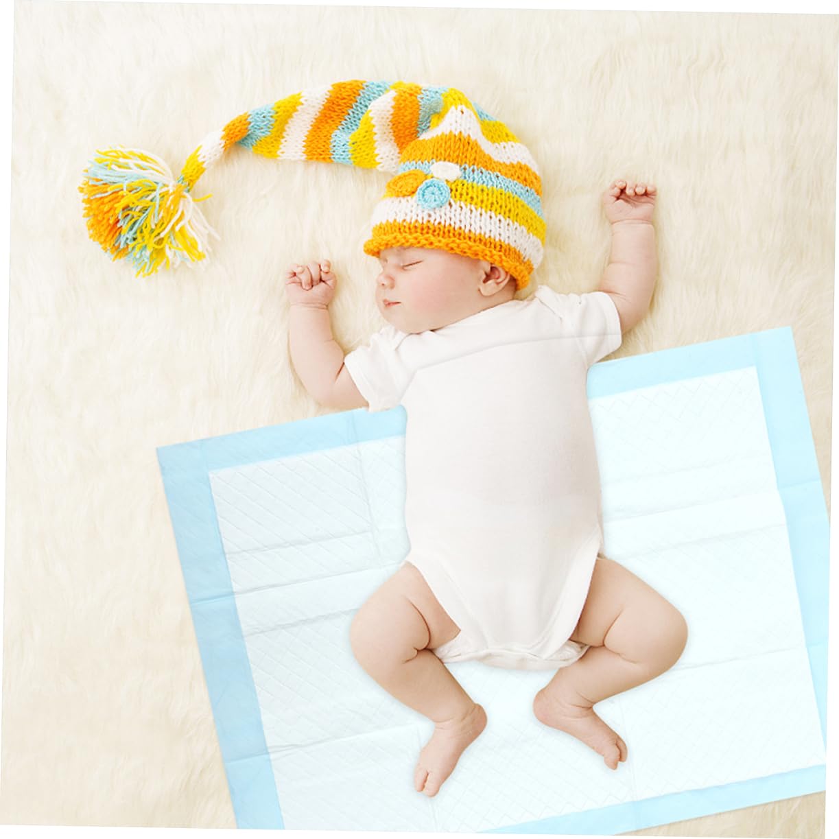 10pcs Ultra Absorbent Disposable Changing Pad Covers Thick High Absorbency Mats for Diaper Changes Leak Soft Pe Material for Travel Overnight Use
