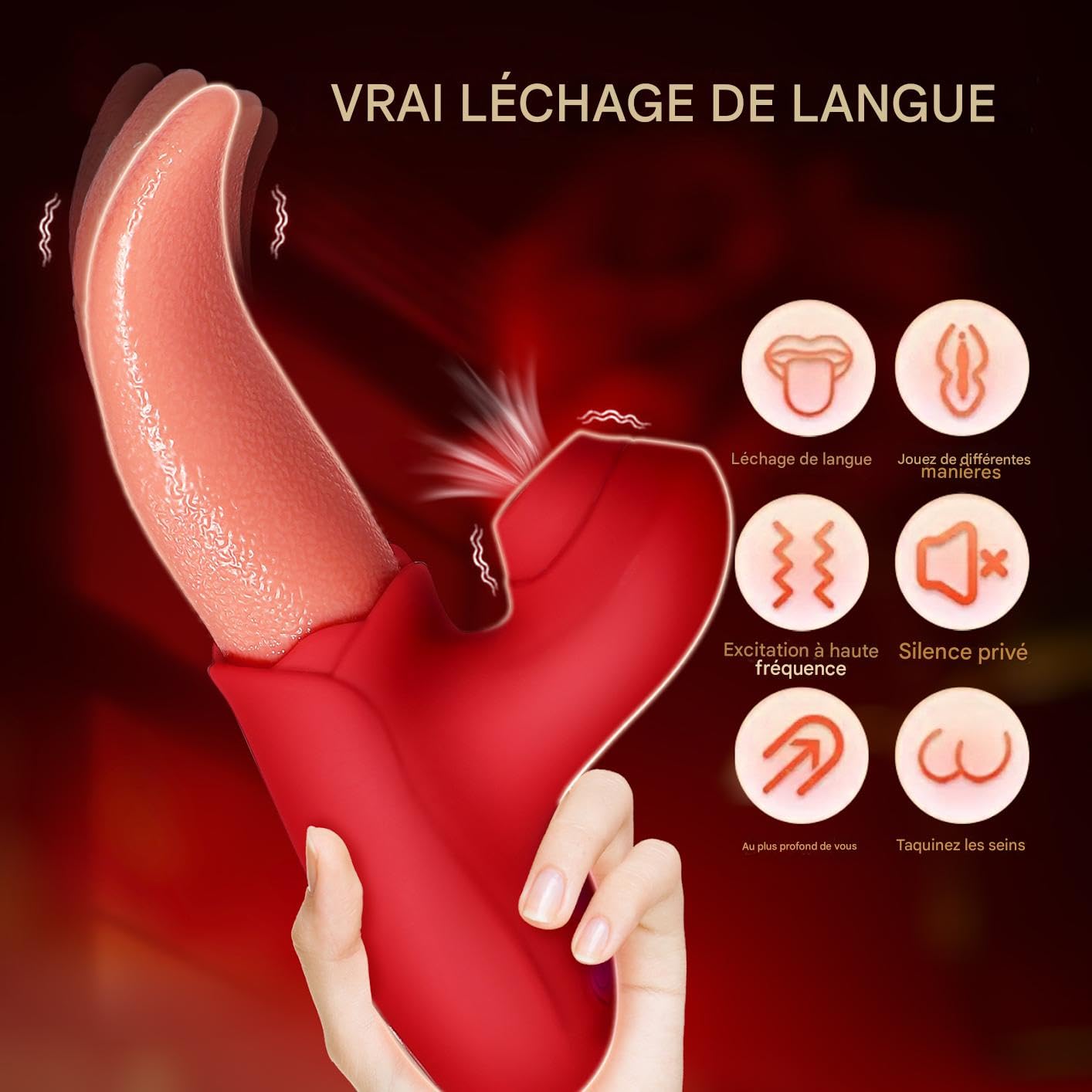 Vibromasseur Sex Toys Vibromasseur Point G Mamelon Stimulateur Clitoridien 4 En 1 Langue Poussant Rose Vibromasseurs Feminin Clitoridien Aspiration Sex Toy Avec 10 Modes Vibromasseurs De Vibration De