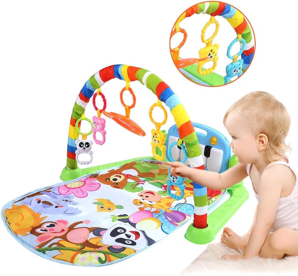 Baby Kick 'n Play Piano Gym Toys Colourful Musical Play Gym Playgym Piano Play Mats Playmat Animal
