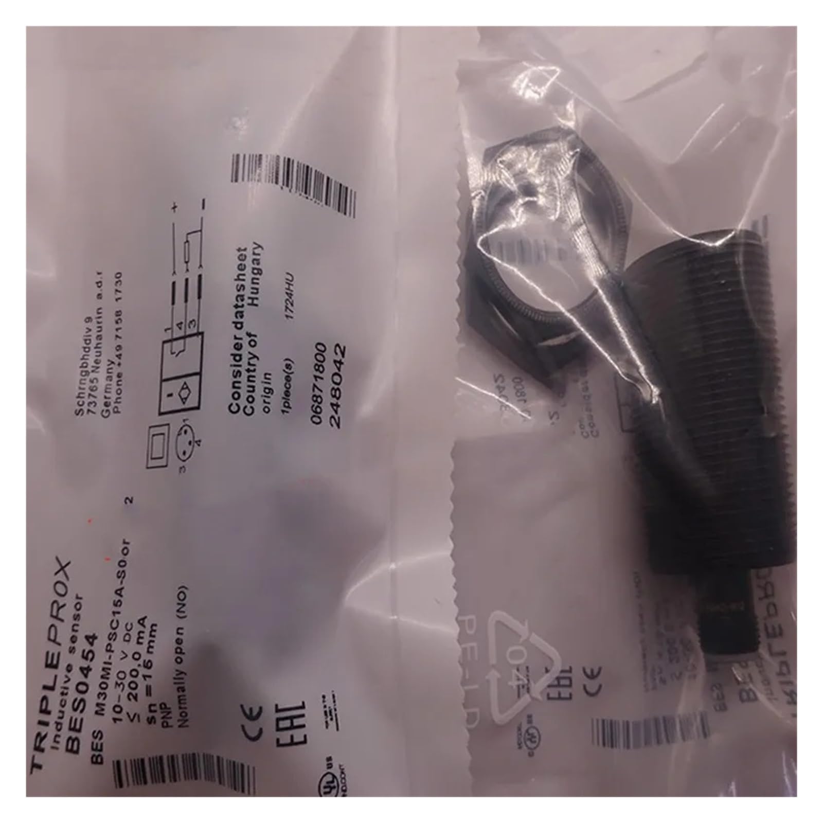 NACODLUL 2Pcs Proximity sensor BES0453 M18MI-PSC80A-S04G-W12