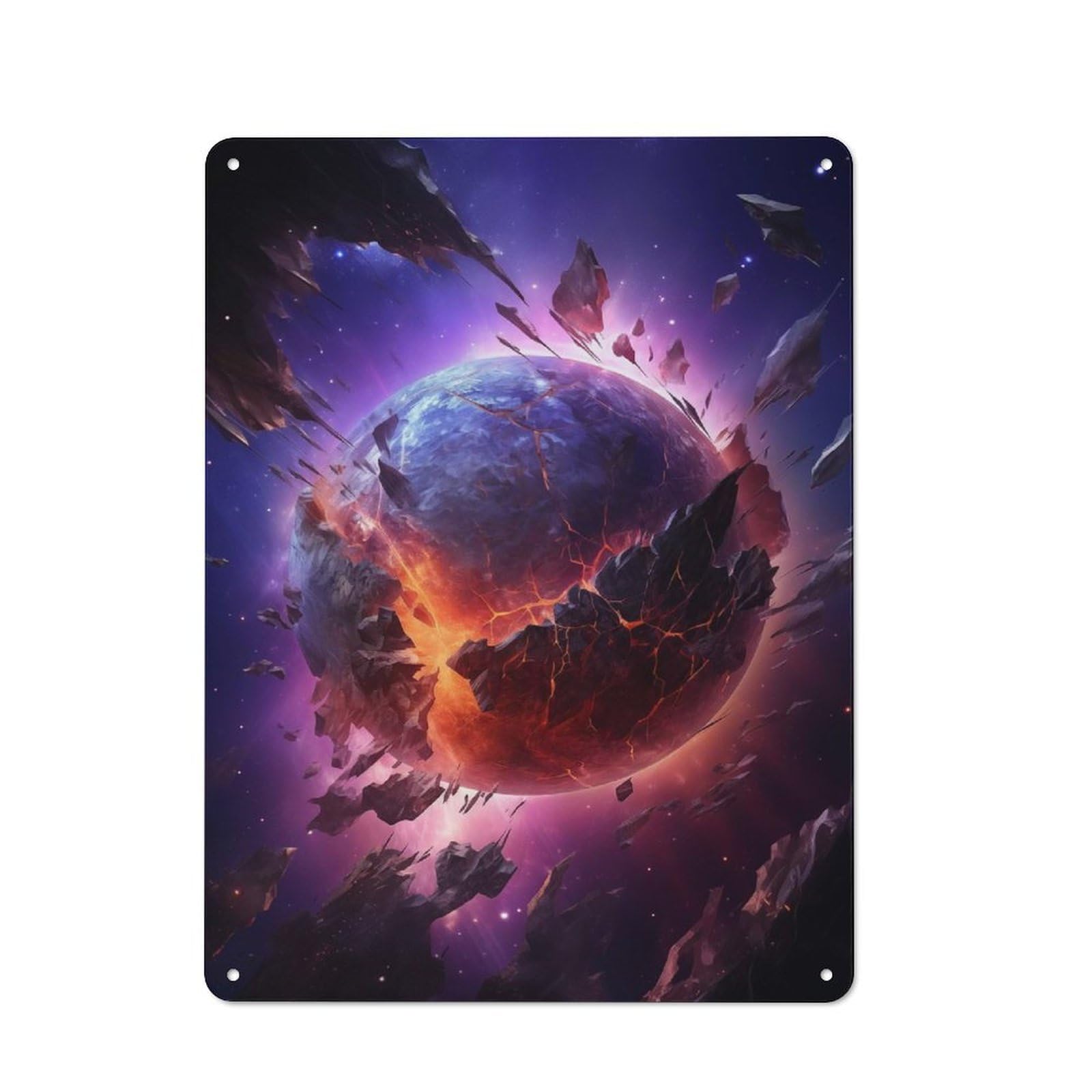Cosmic Particles Understated Metal Wall Decor 40x30cm, Office Metal Sign for Office, Study, Studio Or Hallway