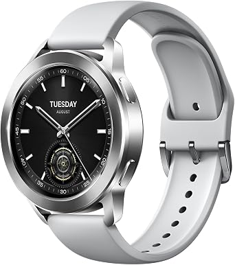 Xiaomi Smartwatch, Xiaomi Watch S3, Bezel Design, 1.43-inch OLED Display, Bluetooth Calling, Gesture Control, Over 150 Sports Modes, Continuous Operation for 15 Days, Equipped with Xiaomi HyperOS, Alexa Compatible, Silver