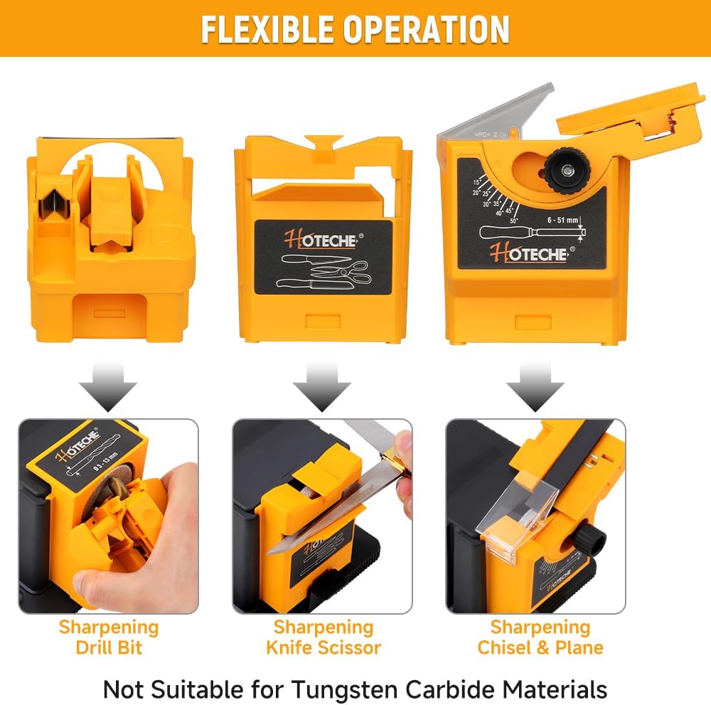 Sharpening drill bits with Hoteche sharpener