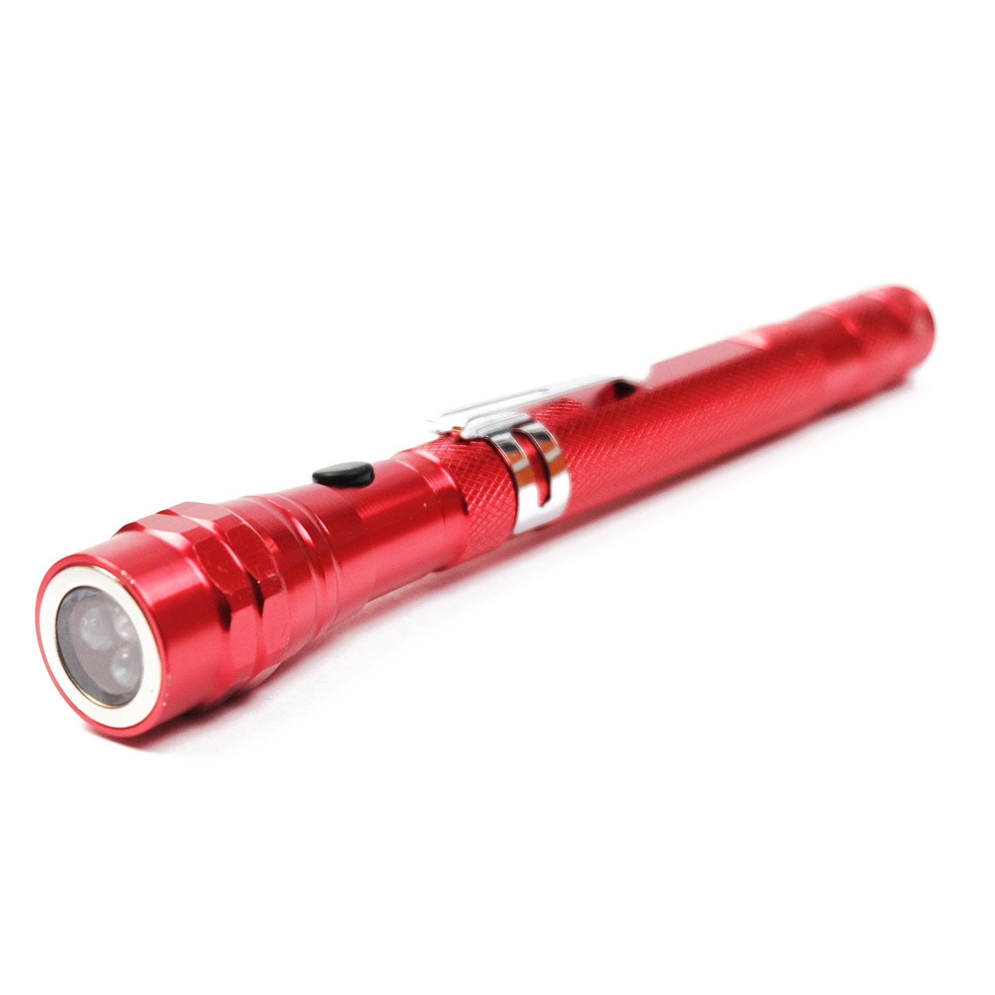 FIRST4MAGNETS MagTorch Magnetic Torch with Extendable Flexible LED Light for DIY Crafts, Carpentry and Tradesmen - Red
