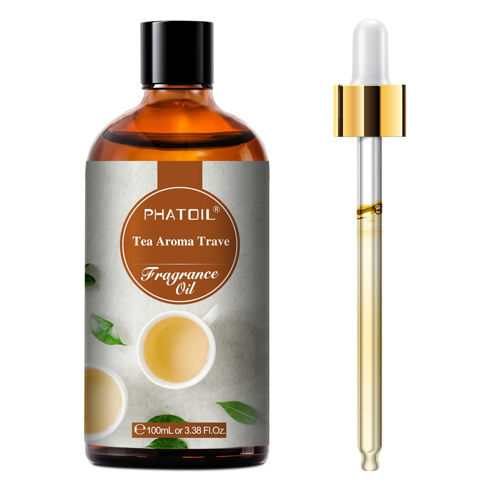 PHATOIL 100ML Tea Aroma Travel Fragrance Oils Huge 3 38fl oz Bottle Tea Aroma Travel Oil Pure Aromatherapy