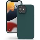 YATWIN Silicone Back Case for iPhone 12 Mini, Soft-Touch Phone Back Cover for Apple iPhone 12 Mini - Dark Green gallery image