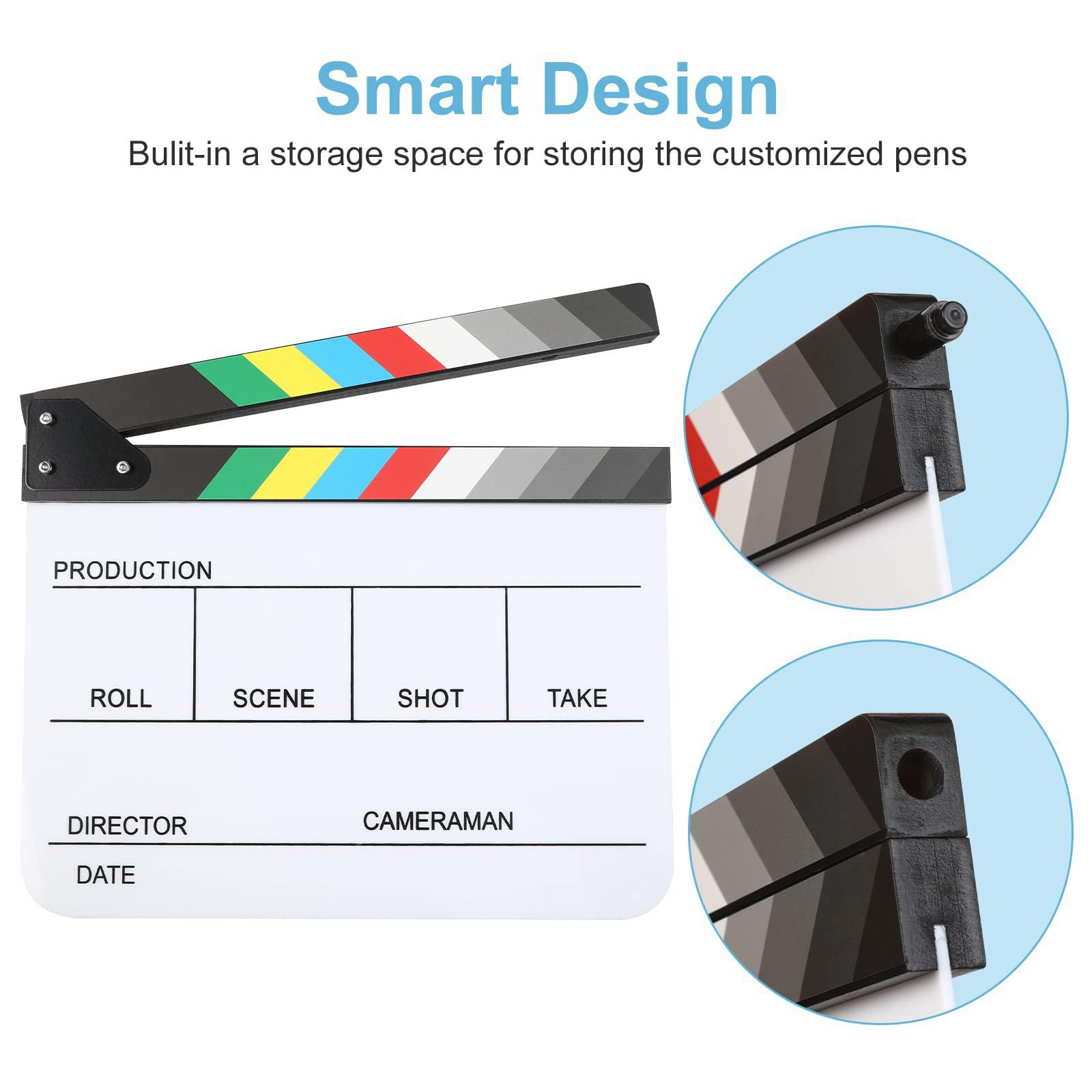 Ciak Cinematografico,Cinematografico di Film Clapper,30x25cm Acrilico Film Clapperboard,Regali per Cinefili,Cinema Gadget,Accessori Regista,Cinematografico per Programmi TV,Vlog