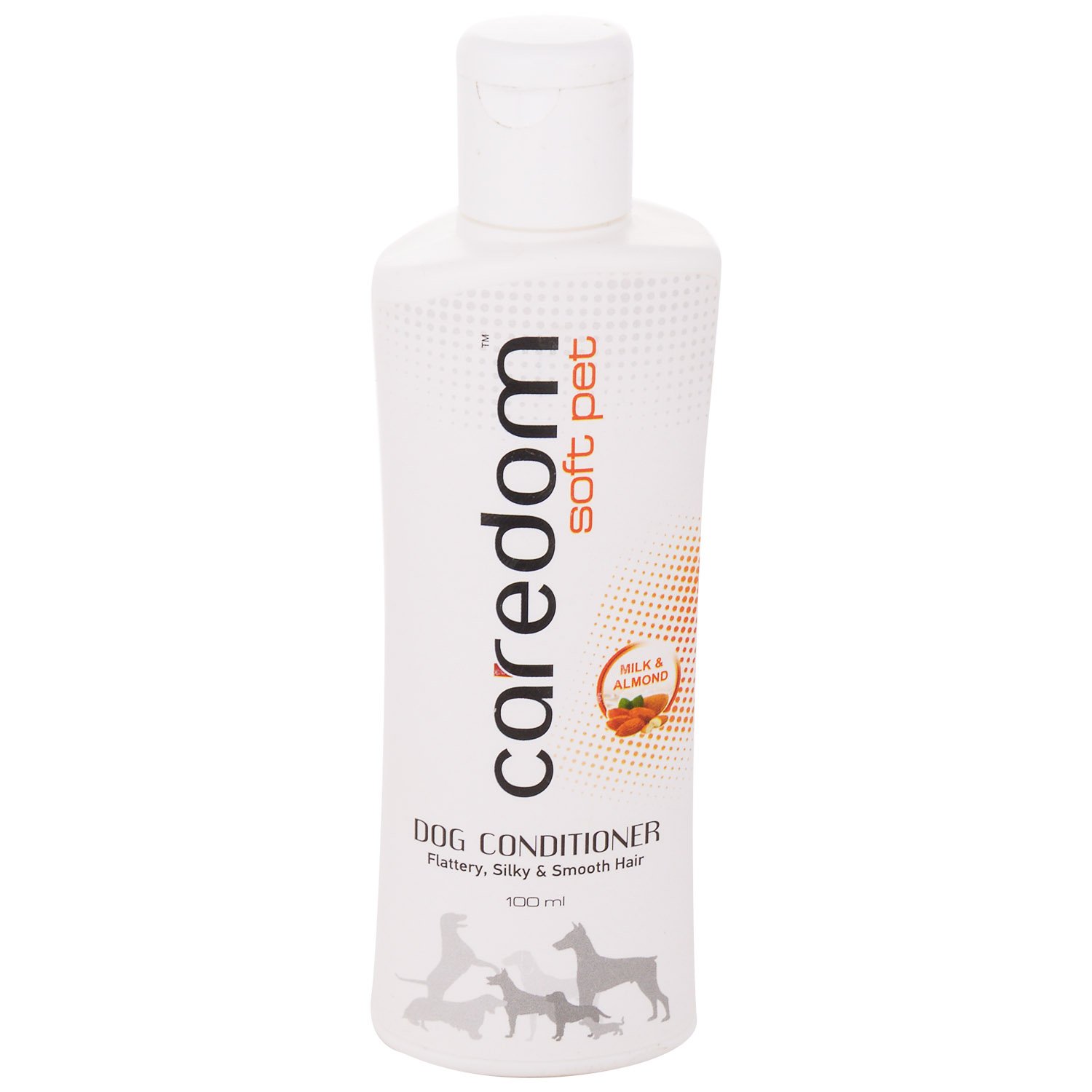 Caredom Soft Pet Dog Hair Conditioner 100 ml | Milk & Almond Enriched | Silky Soft Coat Care | Deep Nourishing Moisture | Tangle Free Grooming | Glossy Finish | All Breed Dog Conditioner India
