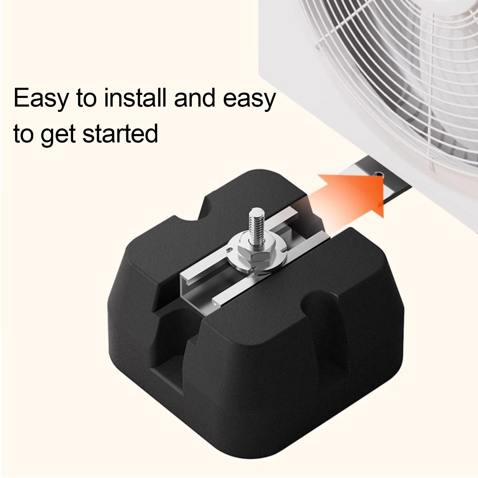 Bases para Unidad Exterior de Aire Acondicionado Soporte Base | 4 Piezas Soportes Antivibración Capacidad 500 kg