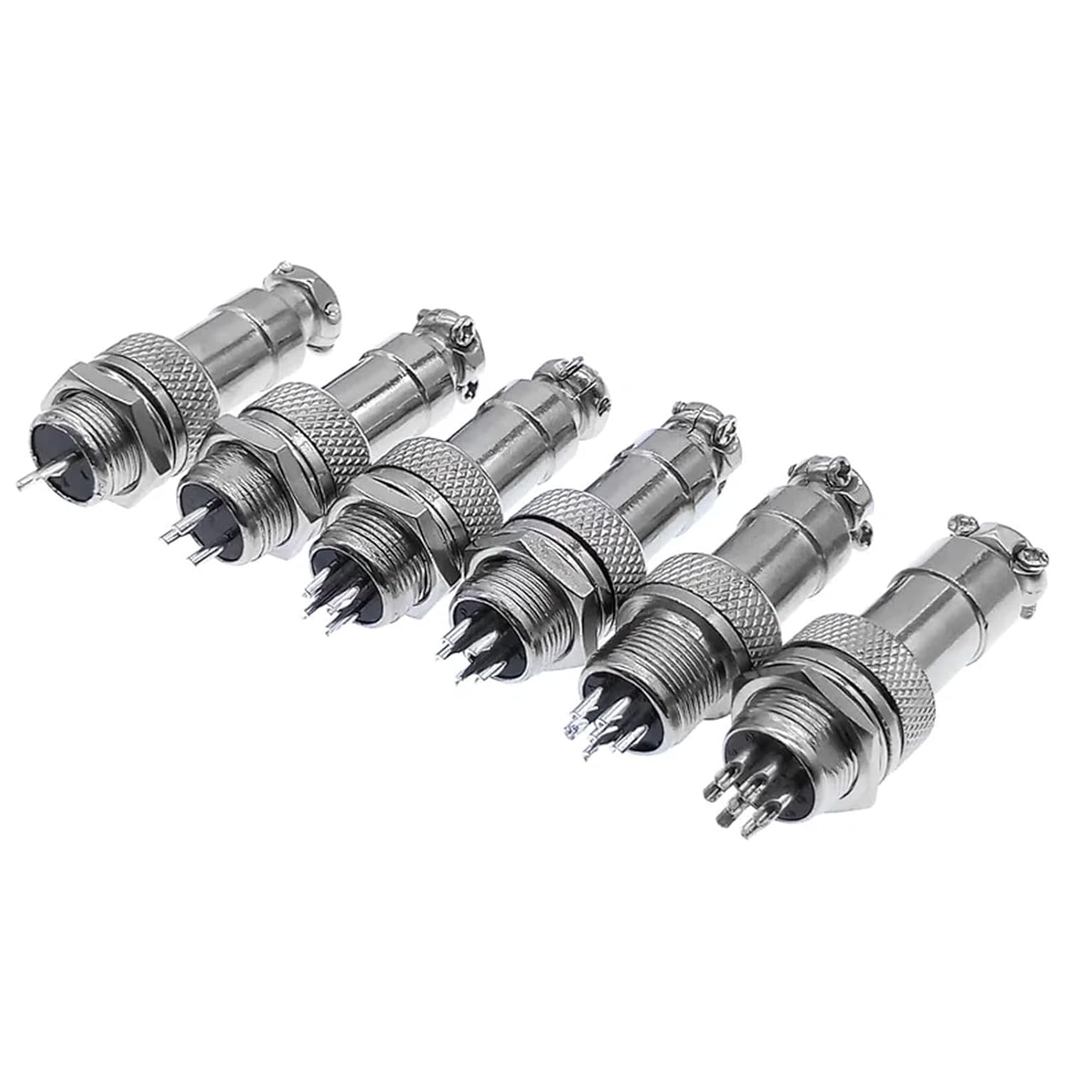 5PCS GX12 4pin Female Socket 12mm Connector 2pin3Pin5Pin6Pin7 Quick Connectors(5pin 5pcs)