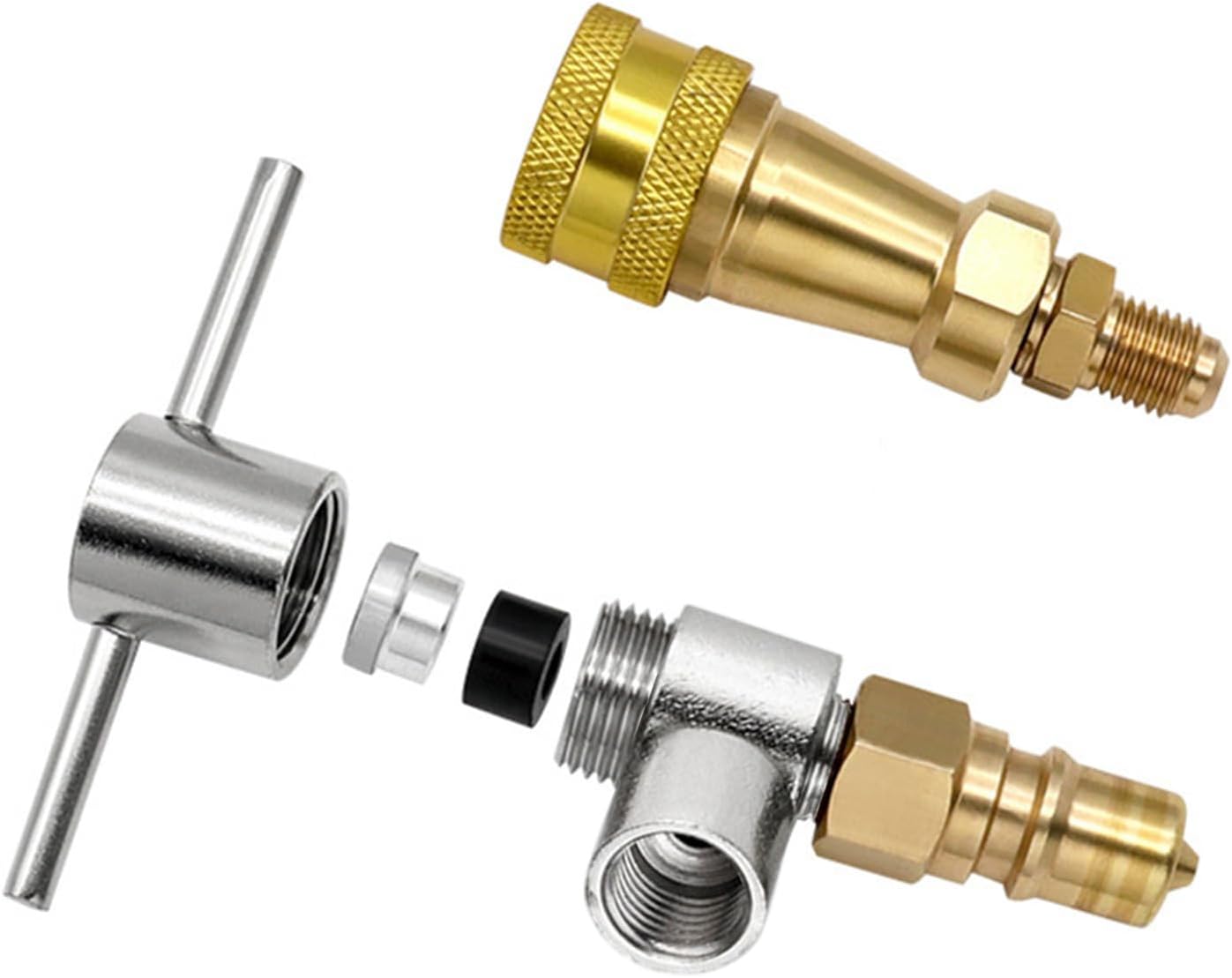 Fridge Refrigerants Refill Adapter Quick Coupling Refrigerator Quick Connector for Pipeline Dredging Tool Fridge Refrigerants Refill Adapter