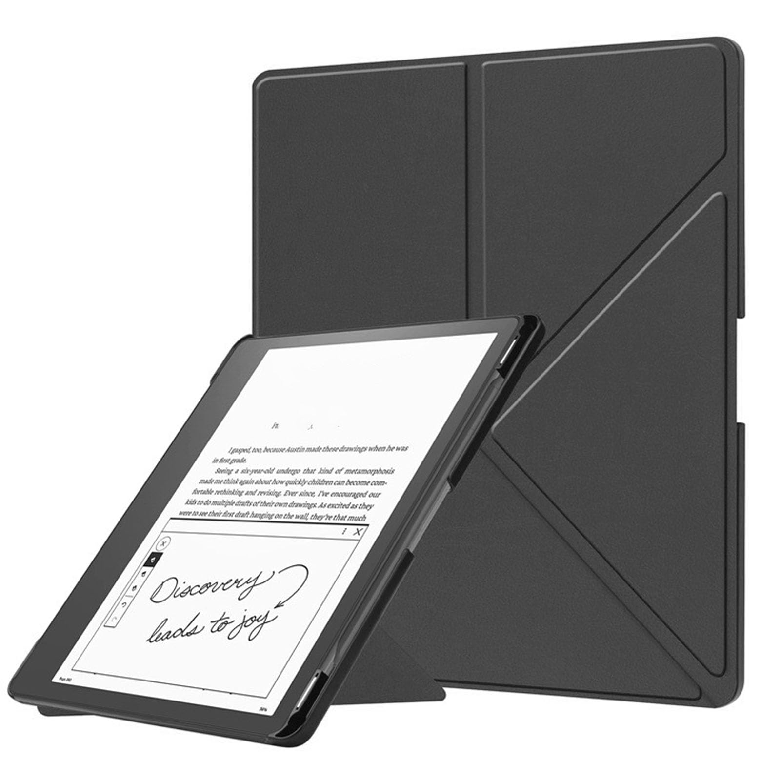 Hülle, Passend für Kindle Scribe 2022 2024, Faltbare 10,2-Zoll-E-Book-Reader-Ständerabdeckung mit Automatischer Sleep-Wake-Funktion und Stiftschlitz (Schwarz)