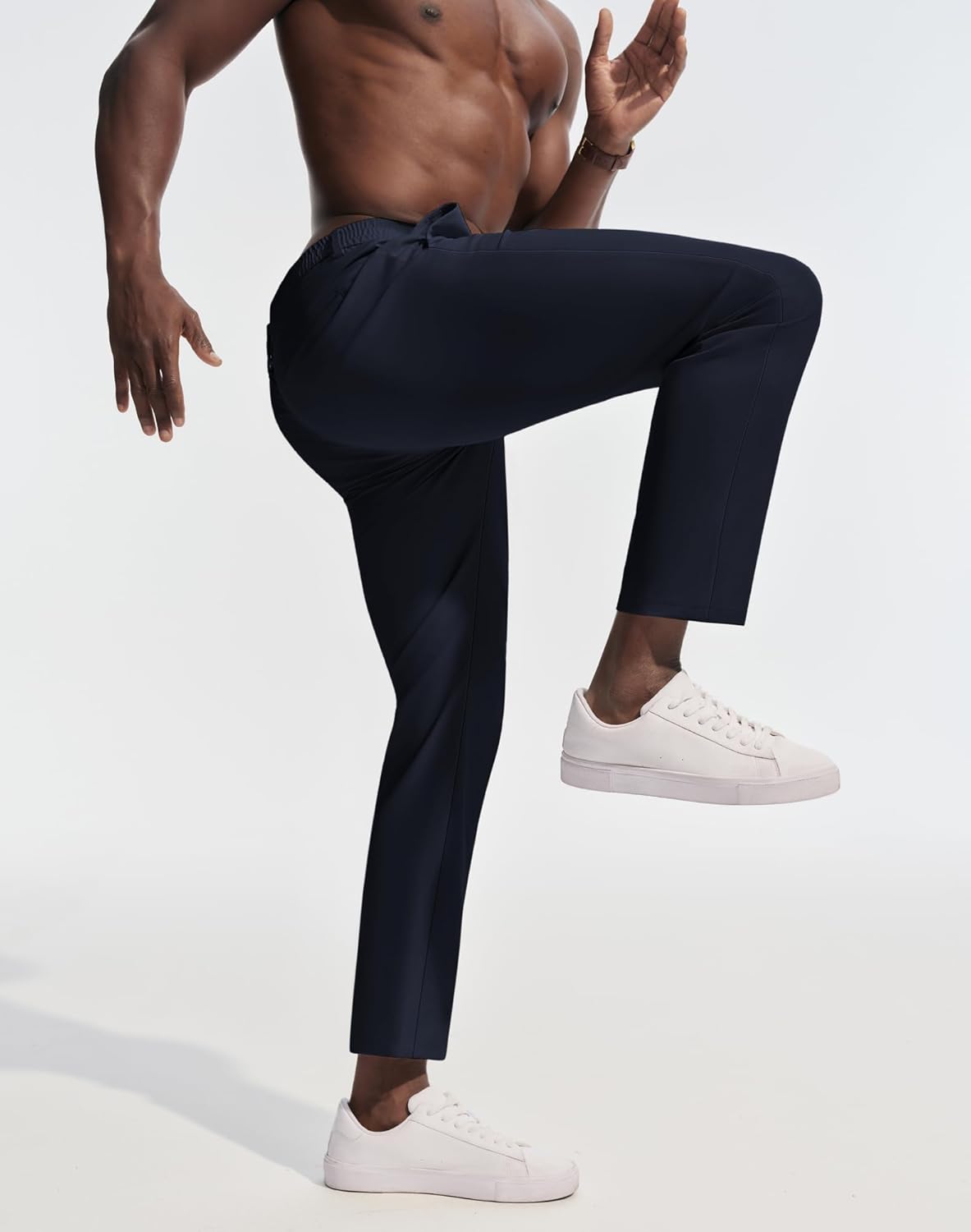 PJ PAUL JONES Men's Golf Pants Casual Stretch Slim Fit Tapered Dress Pants Lightweight Wrinkle Free Trousers - Image 7