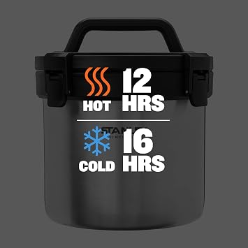 Stanley Stay Hot Camp Crock | 12 Hours Hot, 16 Hours Cold | Portable Camping Pot with Leakproof Locking Lid | Insulated, Packable Travel Food Container | BPA-Free | Shale