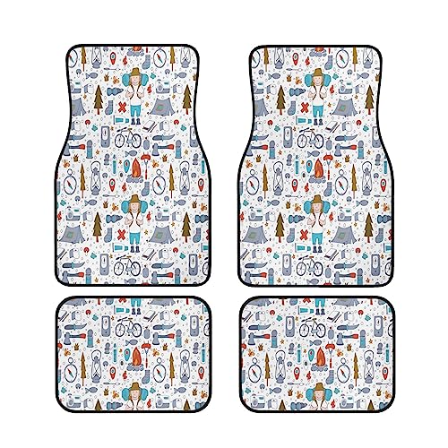 Tapis de sol voiture universel antidérapant avant arrière motif Nature Wildlands