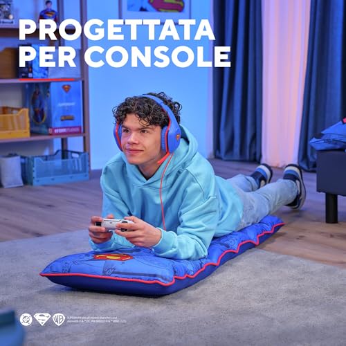 GXT 718 Rayzee Sedia Gaming Ripiegabile, Sedia Pieghevole con Schienale per Pavimento, Fino a 125 kg, Sedia da Terra Portatile per Console, Gioco, Lettura, Relax, TV, Bambini - Nero - Sedia gaming - Immagine 4