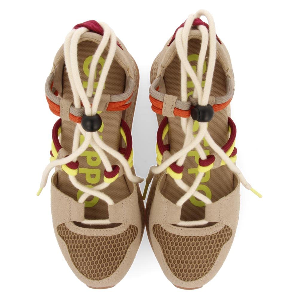Sneakers Beige Tipo Espadrille con cuña para Mujer Tulare