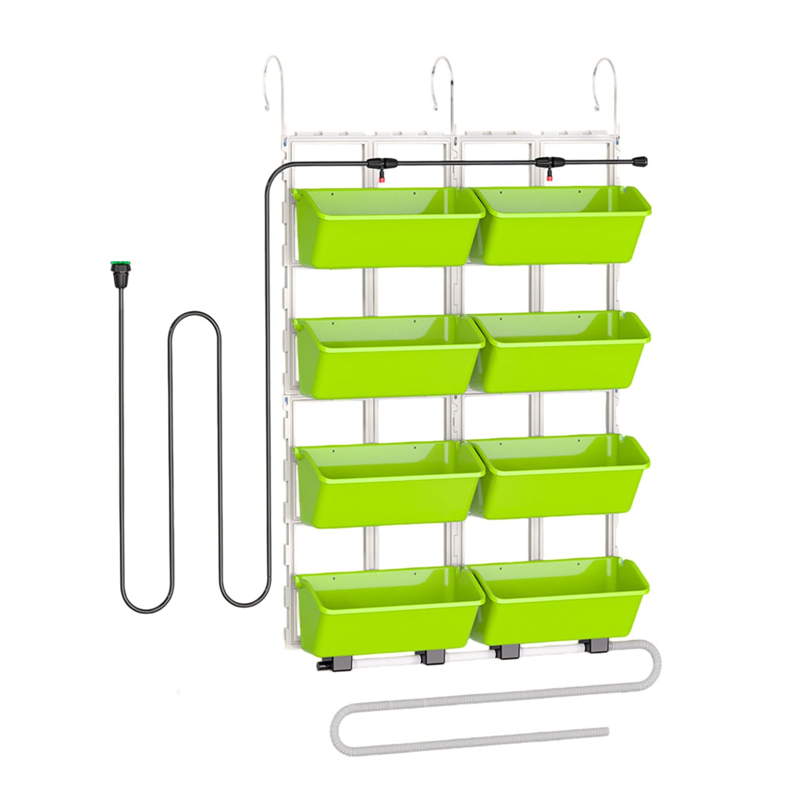 Hsioluted Vertical Stackable Planter with Automatic Drip Irrigation for Balcony Vegetables and Flowers Small Spaces Stackable Plant Pots