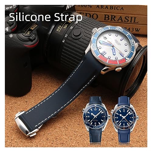 Bracelet en silicone premium 20 mm compatible Omega Seamaster - 2