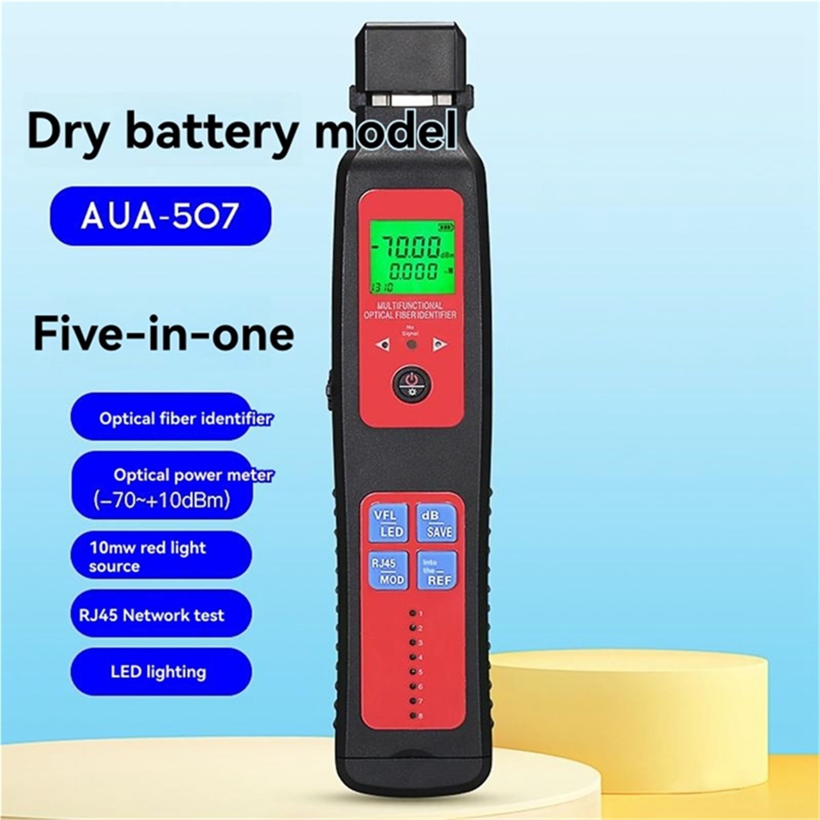 Identyfikator kabla światłowodowego A-507 Funkcjonalność testowania na żywo Tester sieci 5 w 1 Wskaźnik LED Moc optyczna Elektrownia stacji