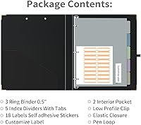 Vista 87 de Ospelelf Mini 3 Ring Binder, 2 Inch, Cute Pink Marble Binder for 5.5" x 8.5" with 5 Tab Dividers, File Folder Labels and Low Profile Clipboards