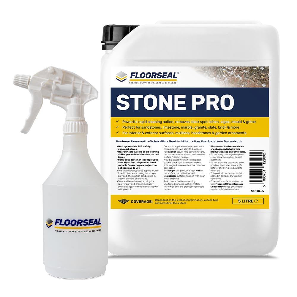 Stone Pro 5L - Headstone Cleaner - Stone Mullion & Garden Ornament Cleaner
