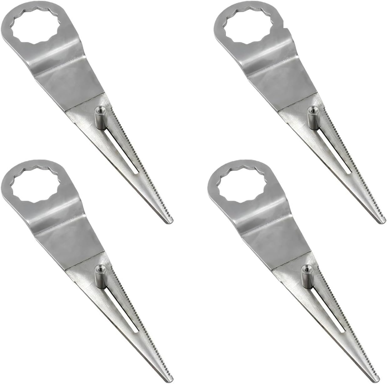 Pneumatic Air Windshield Remover Cutter Blades Z-Bend With Adjustable Depth Stop For Car Doors Window Seal Cutter Replacement Parts With Toothed 90mm 3.54" 4PK