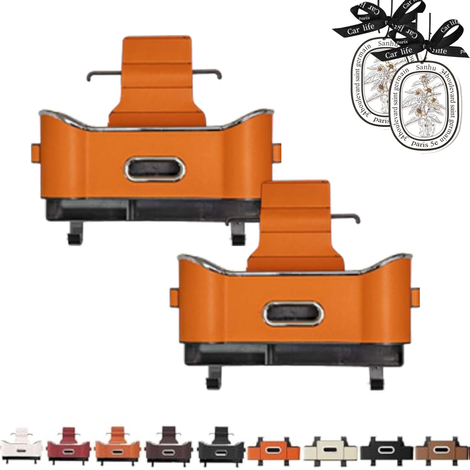 Auto Multifunktionale Rückenlehne, wasserdichte Aufbewahrungstasche, multifunktionale Autositzrückseite hängende Aufbewahrungsbox mit Taschentuchbox, für SUV, Limousine, LKW, Universal (2pcs-5