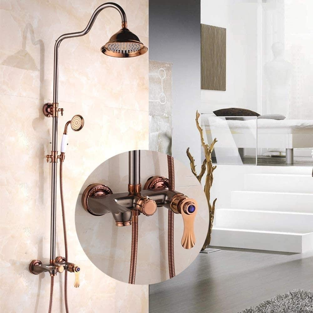 Raccord de douche diamant en or rose pour créer une ambiance spa à la maison