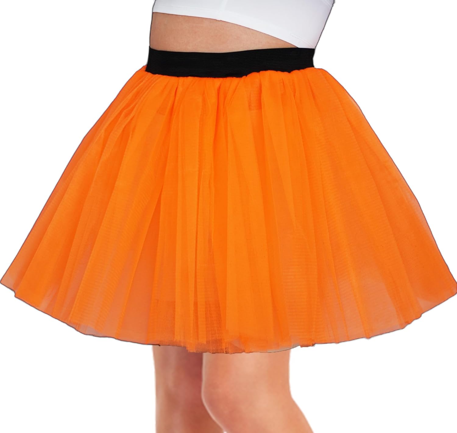 Women's Teen Adult Tutu Skirt Elastic 5-Layered Tulle Skirt Women Short Dance Ballet Dress Halloween Running Tutu