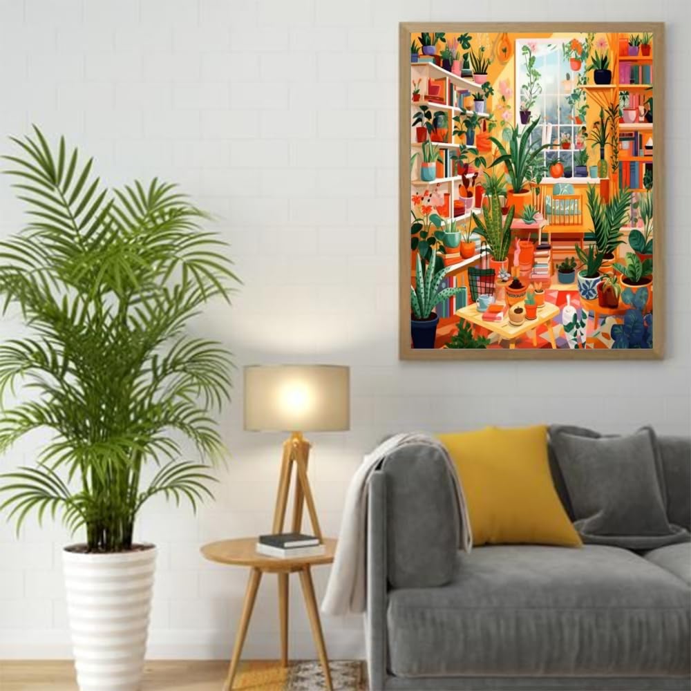 Vooiceofco Paint By Numbers Per Adulti – Kit 40x50cm Con Pennelli E Colori Acrilici (Senza Cornice)