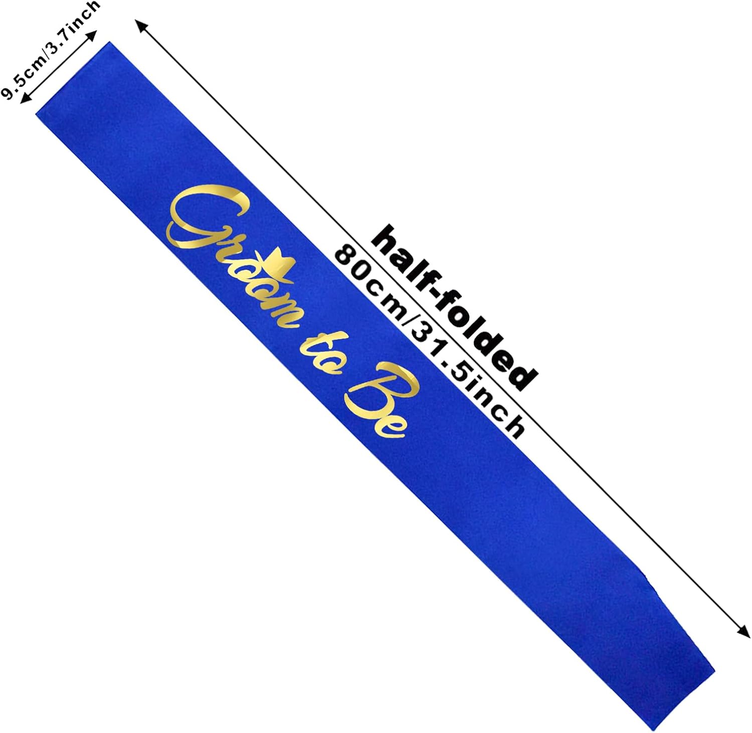 Groom to Be Sash, Funny Bachelor Sashes for Future Groom Engagement Gift Idea Wedding Party Decorations Bachelorette Party Supplies, Royal Blue + Gold(Groom to Be) - Image 3