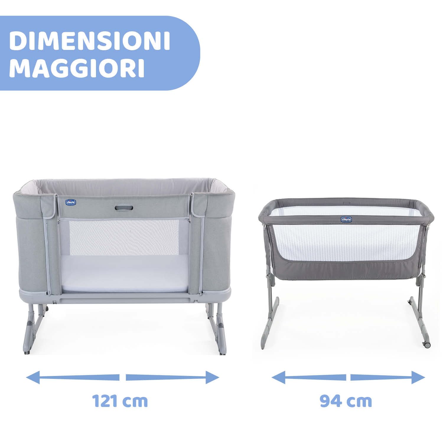 Chicco Next2Me Forever, Culla Neonato Fianco Letto 3in1, Culla che Diventa Lettino Montessori, Fino a 4 Anni (22 Kg), Altezza Regolabile, Buona Circolazione dell'Aria, 4 Ruote, Materasso incluso