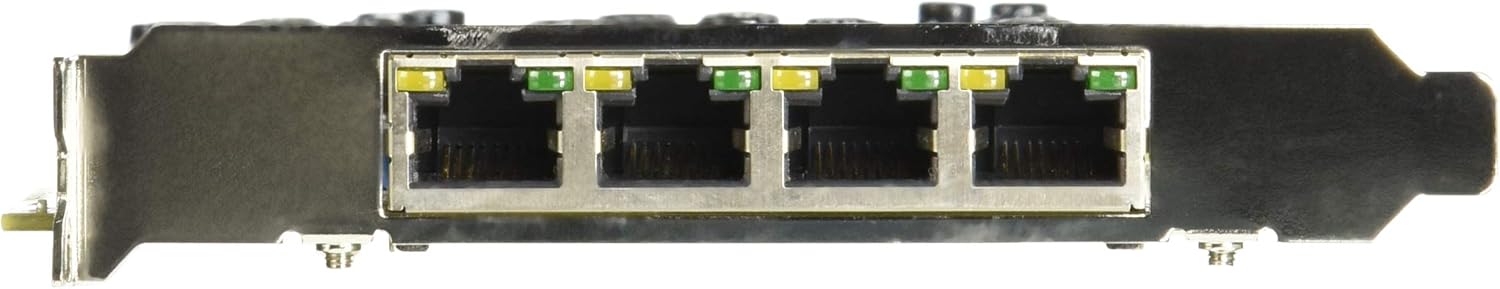StarTech.com 4 Port Gigabit PoE (Power over Ethernet) Card - PCIe Network Card - PoE / PoE+ Up to 25W Per Port - PCIe NIC - Gigabit Ethernet Card, TAA (ST4000PEXPSE)