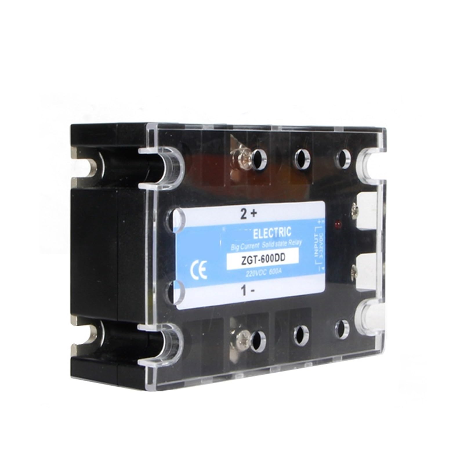 SSR-600DD 600A 220V 600V Grande Tensione Singola Monofase JGX DC Controllo DC Dissipatore di Calore 3-32VDC A 5-220VDC 600A DD Relè a Stato Solido(600A 600V)
