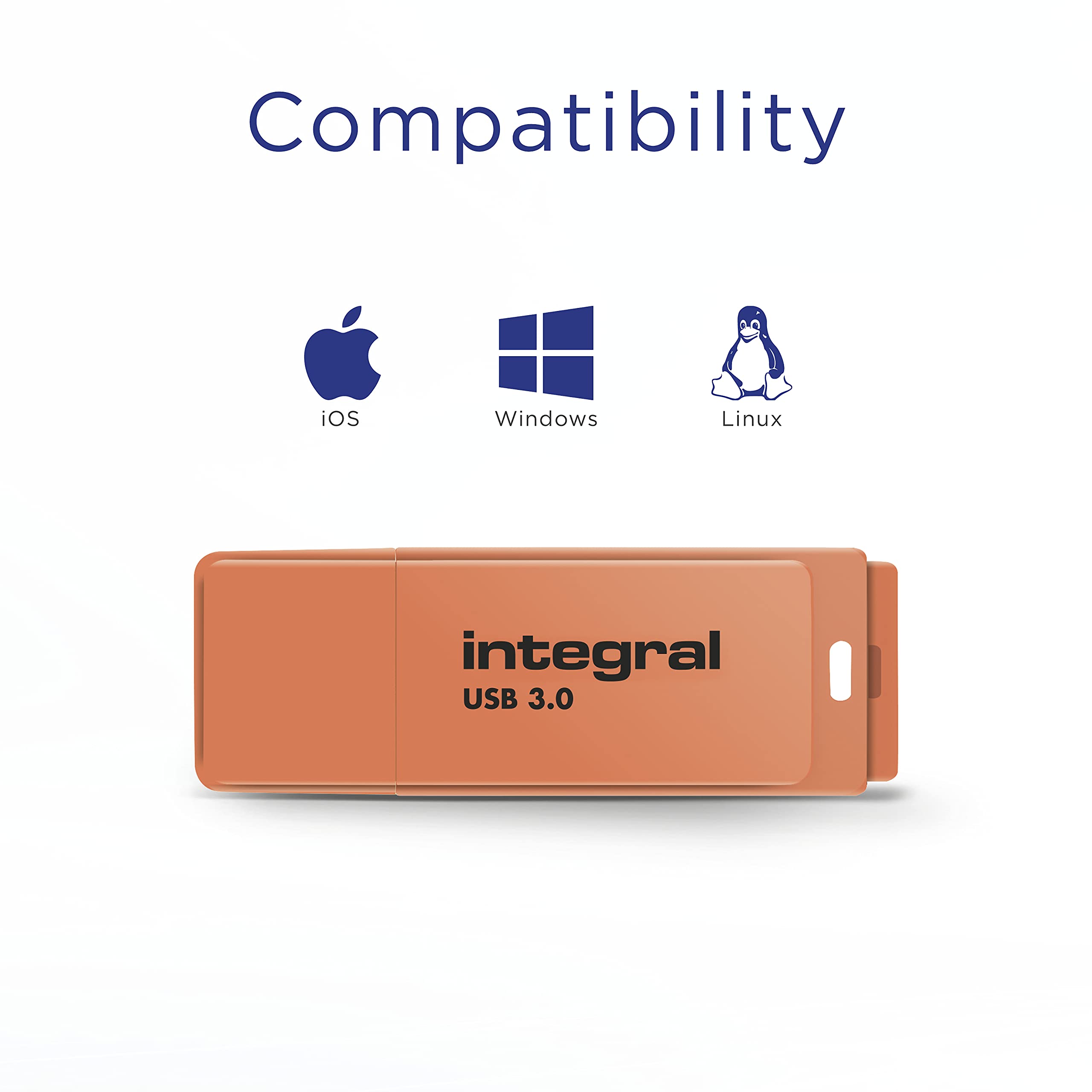 Integral Neon - Memoria Flash (USB 3.0) Naranja 16 GB