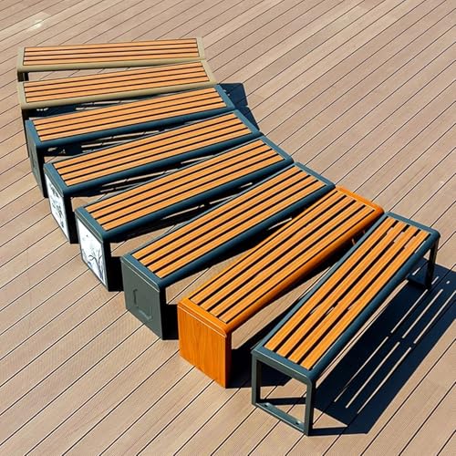 Banc de jardin résistant aux intempéries avec structure en métal de 400 kg