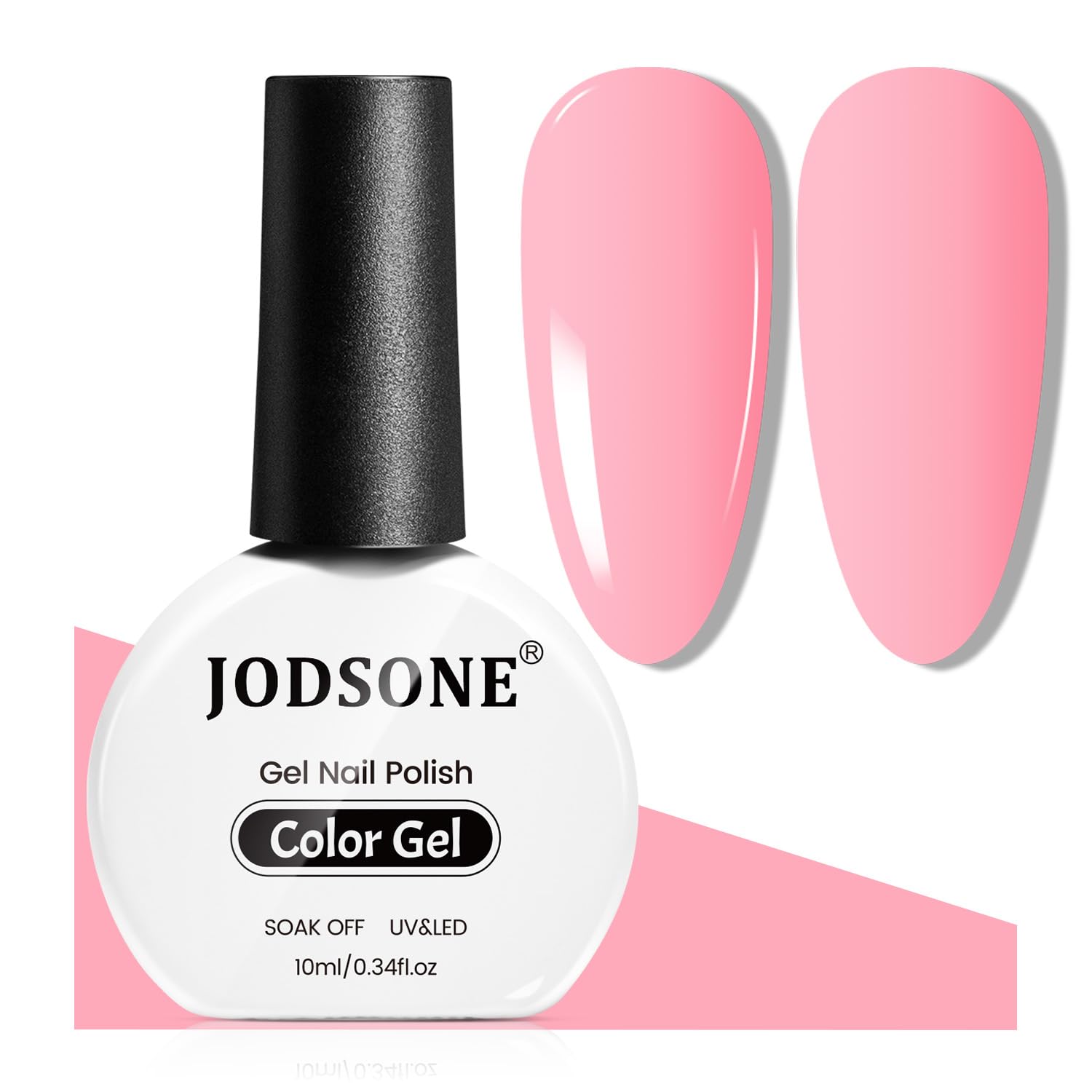 JODSONE Pink Oyster Gel Nail Polish 10ml Soak Off LED Gel Polish Dusty Roses Nail Color Salon Quality Vegan & Cruelty-Free Low Odor Need U V Lamp