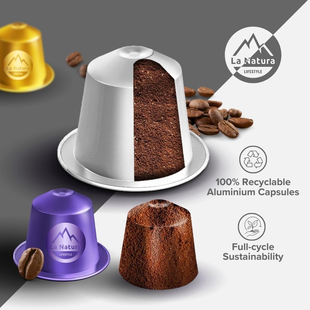 La Natura Lifestyle Kapsułki Kawy Nespresso* 120 sztuk 6 rodzajów 100% recykling