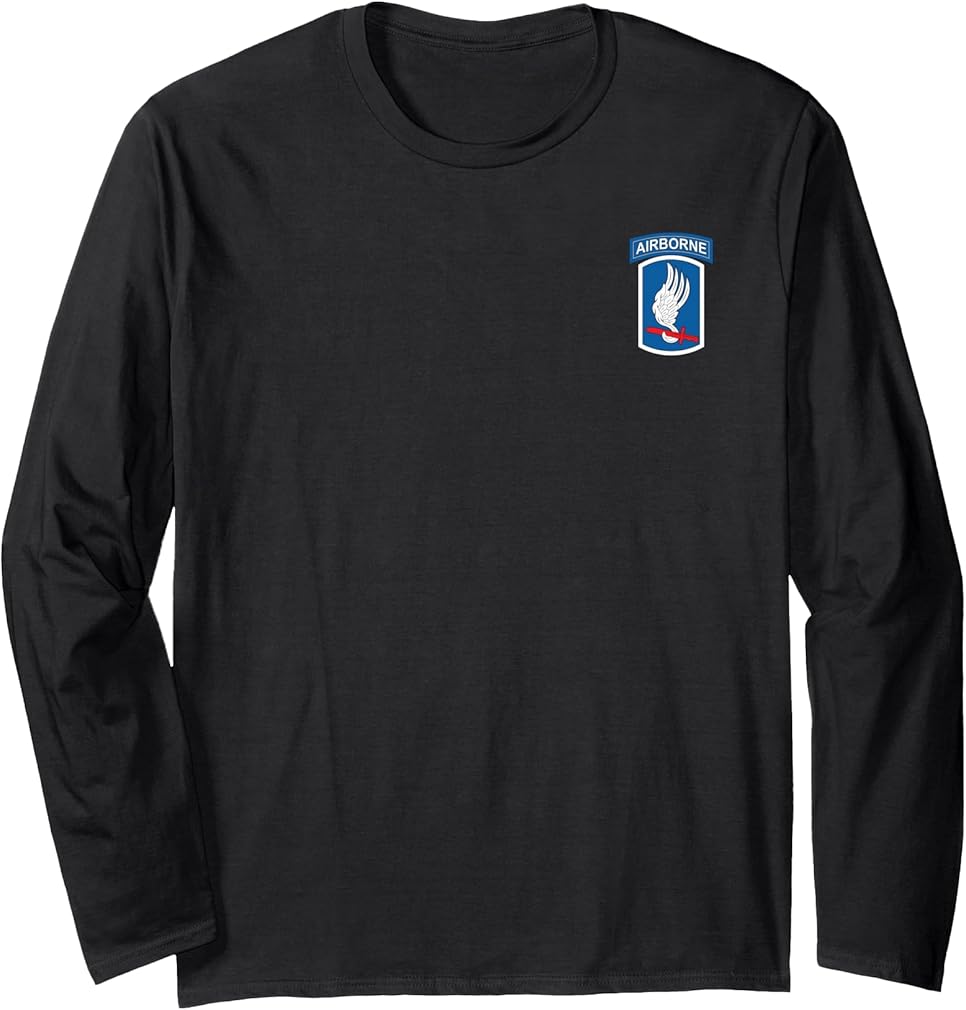 U.S Army 173rd Airborne Division Veteran Flag Vintage Mens Long Sleeve T-Shirt