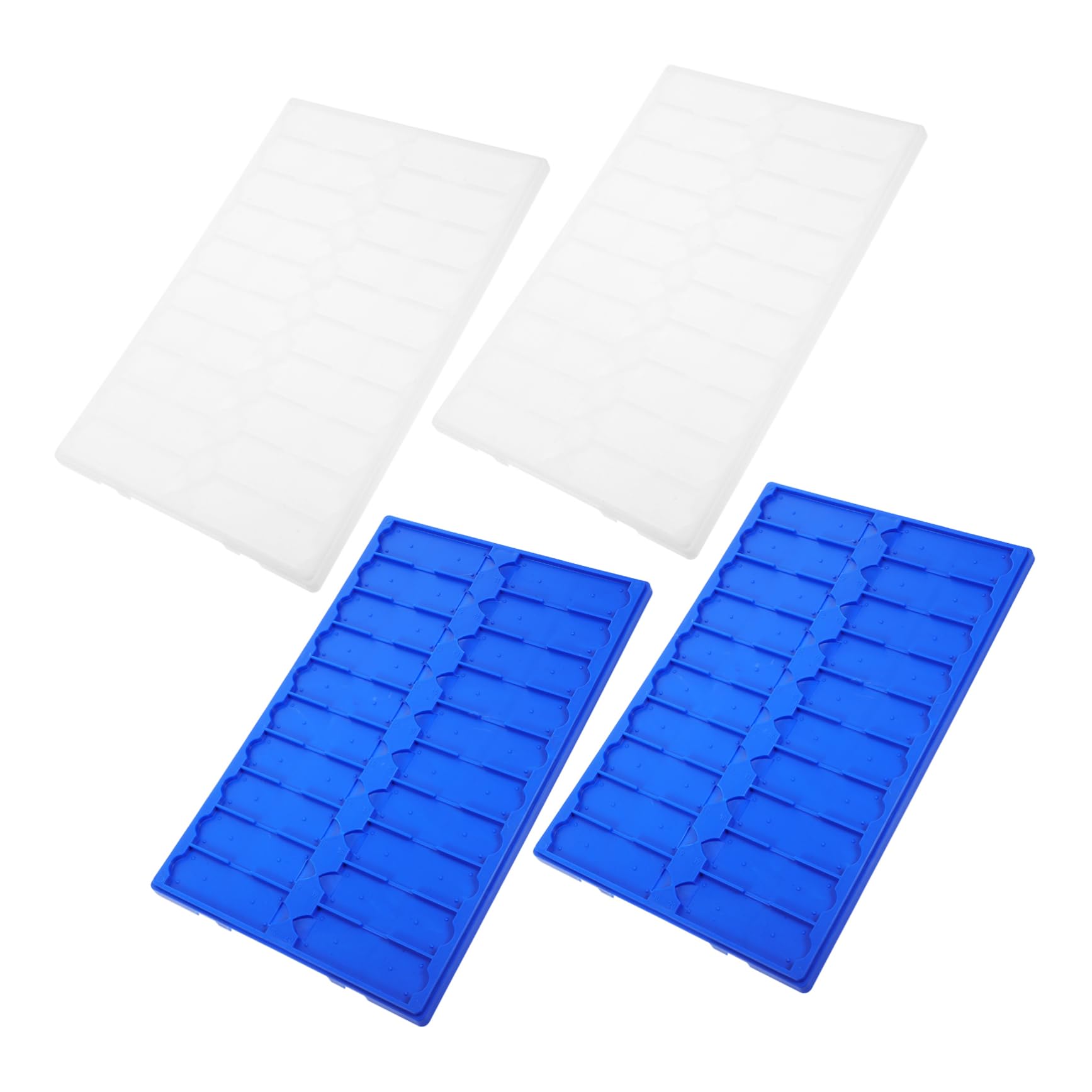CHILDWEET 4pcs Capacity Microscope Slide Holder Plastic Storage Tray for Organized Slide Collection Includes and Trays for Lab and Educational Use