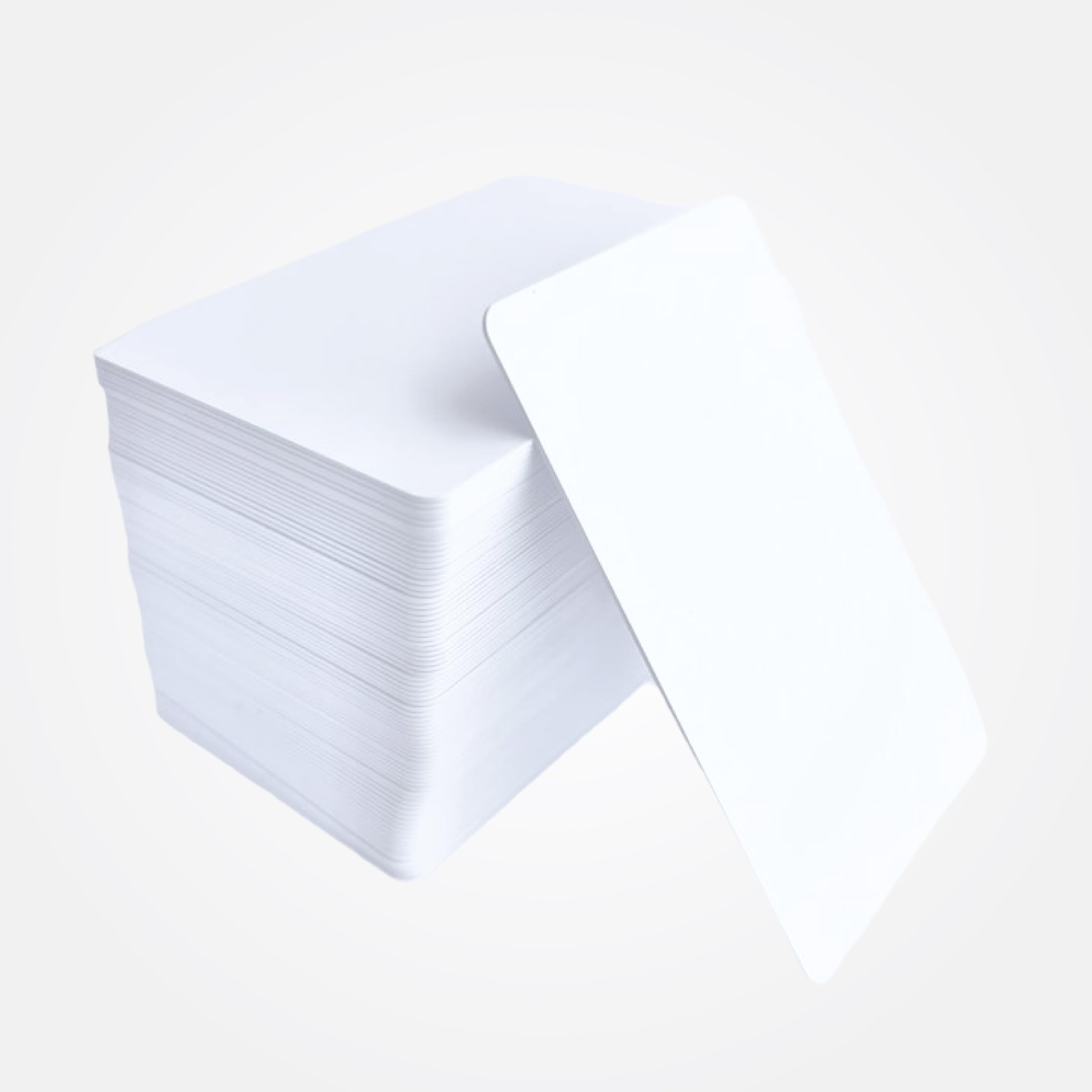 IDCS PVC Plastic Cards, 30mil, CR80, White, Pack of 100