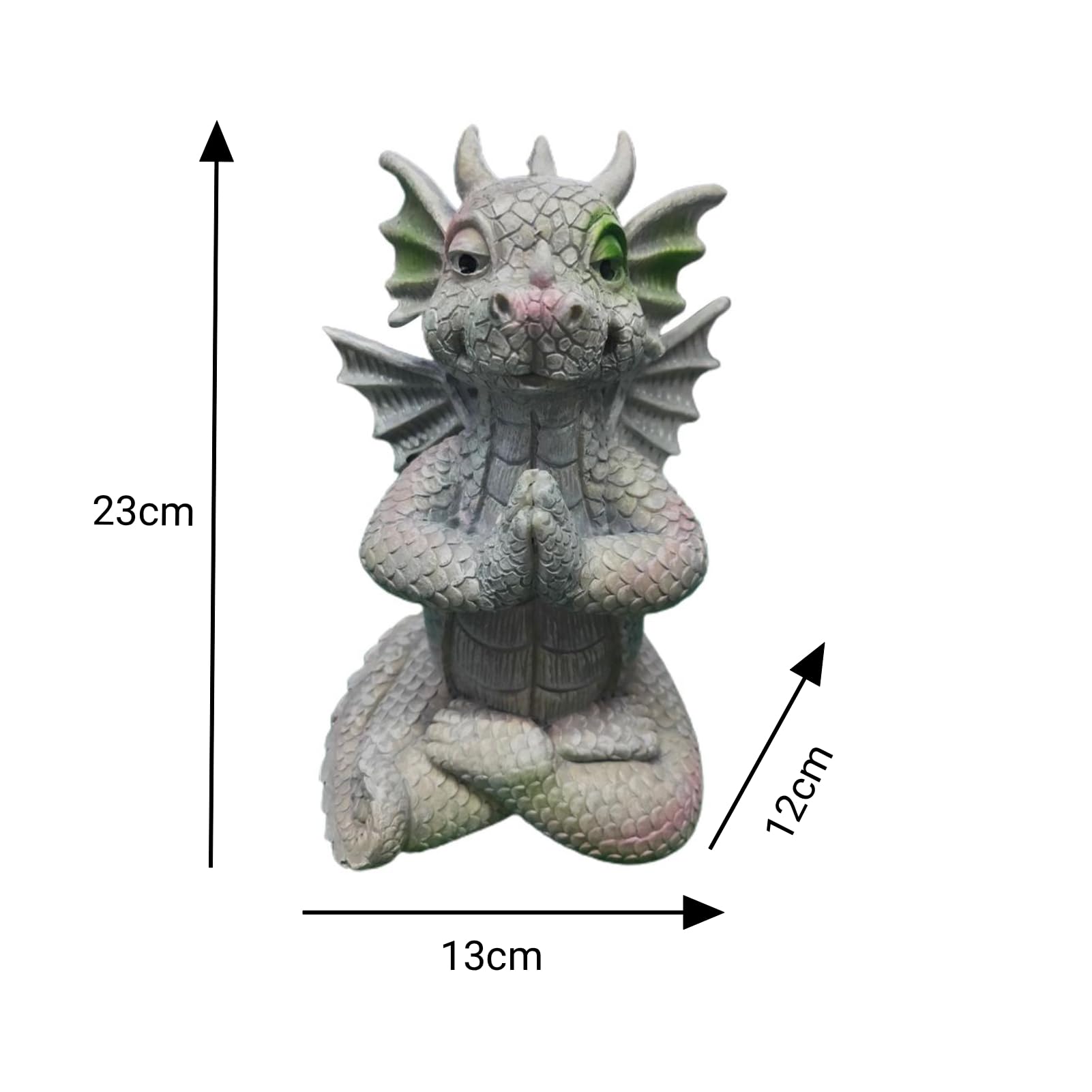 Dragon Statue Home Decor, Resin Zen Yoga Dragon Garden Decoration Dragon Bouddha Art Sculptures pour Les Décorations de Porche de Jardin en Plein Air, Ornement de Pelouse de (B