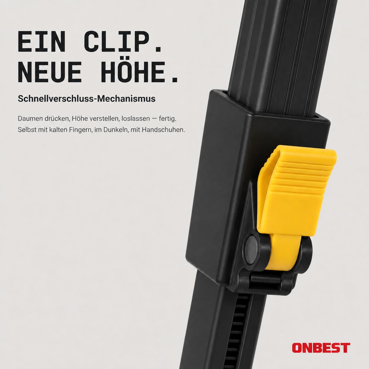 Onbest Campingtisch klappbar – Alu-Klapptisch für 2 Personen | Leichter Campingtisch mit Netztasche und Tragetasche – für Camping, Garten, Angeln, Outdoor, Picknick und Festival