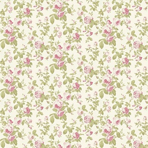 MyTinyWorld Confezione da 5 CASA delle Bambole Rosa Vintage con Strascico Rosa Carta da Parati Fogli