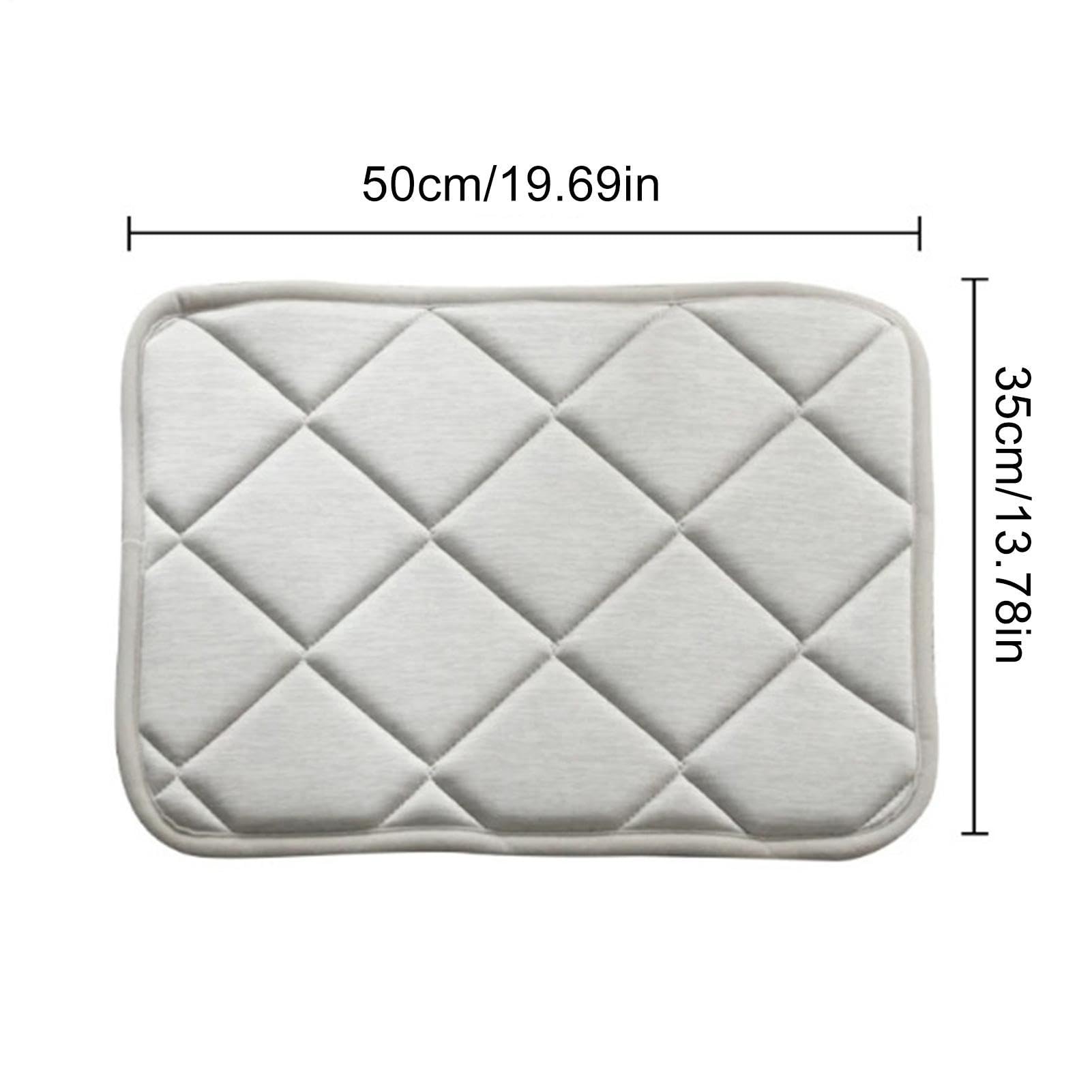 Cooling Pad Dog, Ice Silk Mat, 35 x 50 cm Washable Pet Bed with Breathable Fabric, Crate Insert with Non Slip Base, Indoor Outdoor Travel Accessory Cooling Comfort, Summer Supplies for Puppies