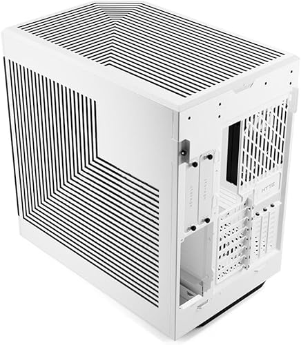 Vista 3 de HYTE Y60 - Moderna caja para juegos ATX de torre media con doble cámara panorámica de vidrio templado y cable elevador PCIE 4.0 incluido