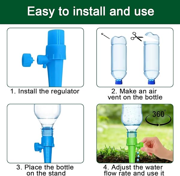 32 Pièces Irrigation Goutte à Goutte Set, Arrosage Goutte a Goutte, arrosage plante interieur pour Intérieur Extérieur Vacances, Pour Plantes en Pot Vacances (32pcs) - 4